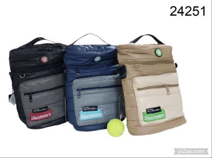 Imagen de BOLSO MATERO DISCOVERY AZUL, BEIGE Y NEGRO 3.25